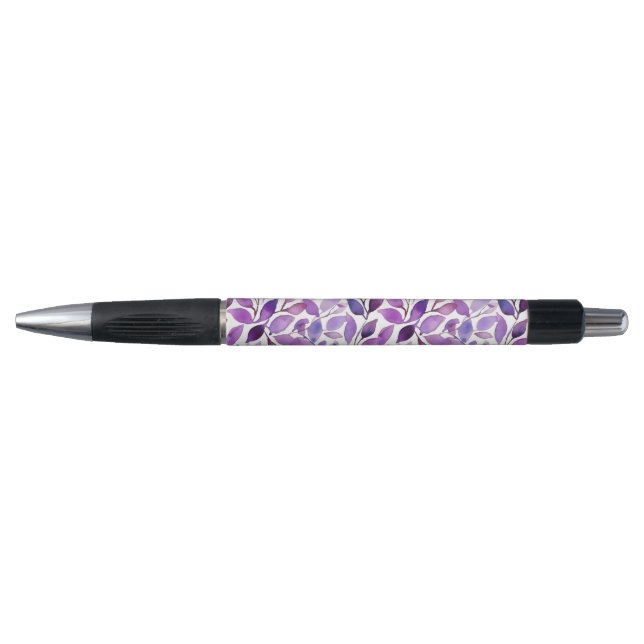 Stylo Feuilles violettes (Devant)
