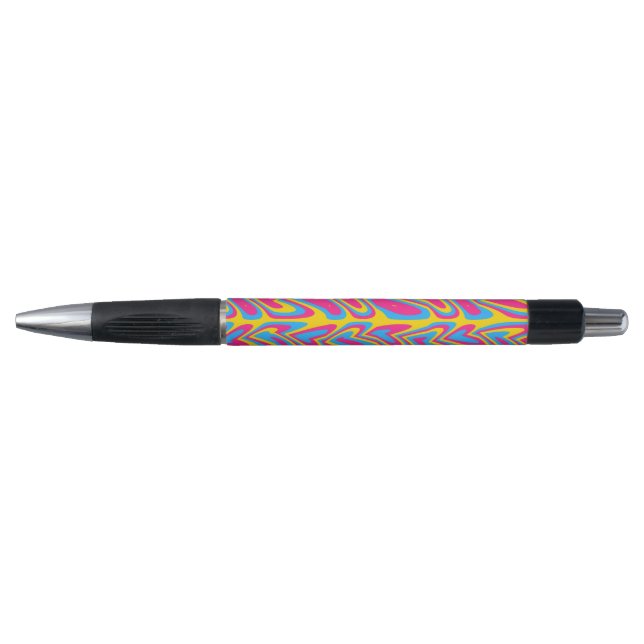 Stylo Fière de la pansexualité groovy trippy ondulée et  (Devant)