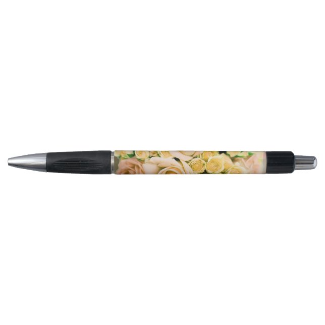 Stylo Fleur de bouquet de rose jaune (Devant)