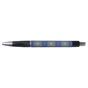 Stylo Fleur de vie - or - fractale 1