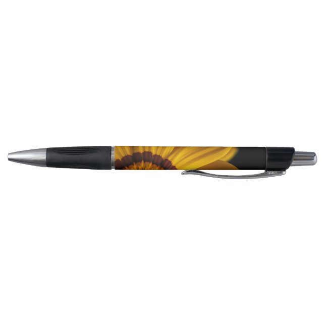 Stylo Fleur jaune sur arrière - plan noir (Bas)