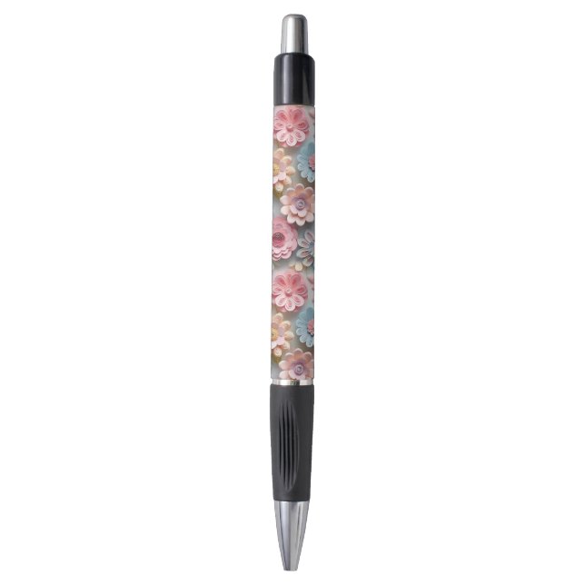 Stylo Fleurs 3D- (Devant (Vertical))
