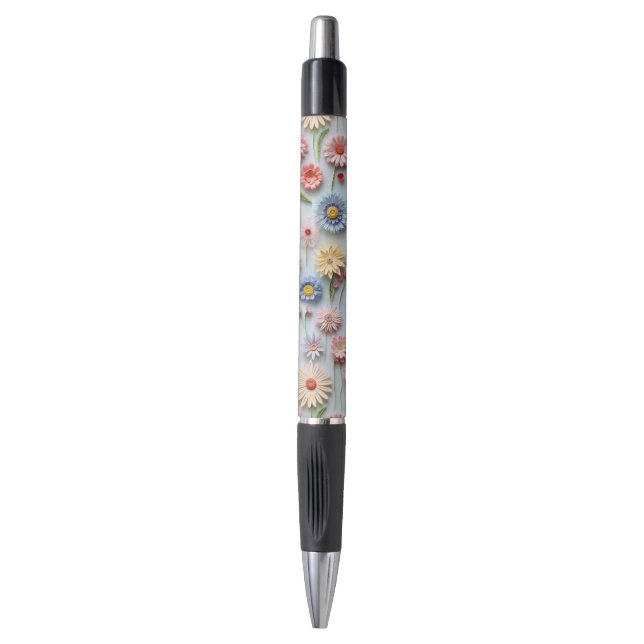 Stylo Fleurs 3D- (Devant (Vertical))