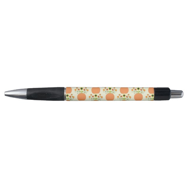 Stylo Fleurs d'action de grâces à motif Citrouille (Devant)