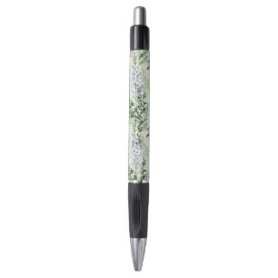 Stylo Fleurs de Delphinium blanc lavande