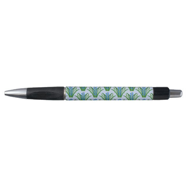 Stylo Fleurs de Jacinthe Bleu Garçon Printemps Motif (Devant)
