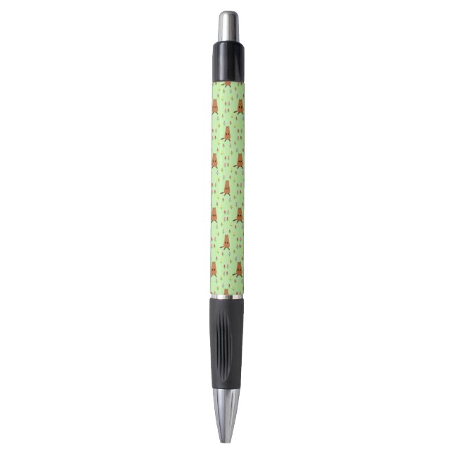Stylo Fleurs de marmotte et de tulipe mignonnes (Devant (Vertical))