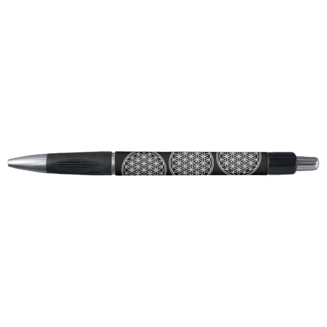 Stylo FLEURS DE VIE - Symbole de géométrie sacrée plan 2 (Devant)