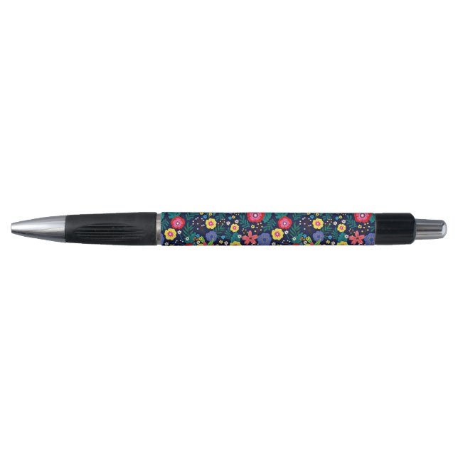 Stylo Fleurs Décoratives Et Feuille Motif-48675 (Devant)