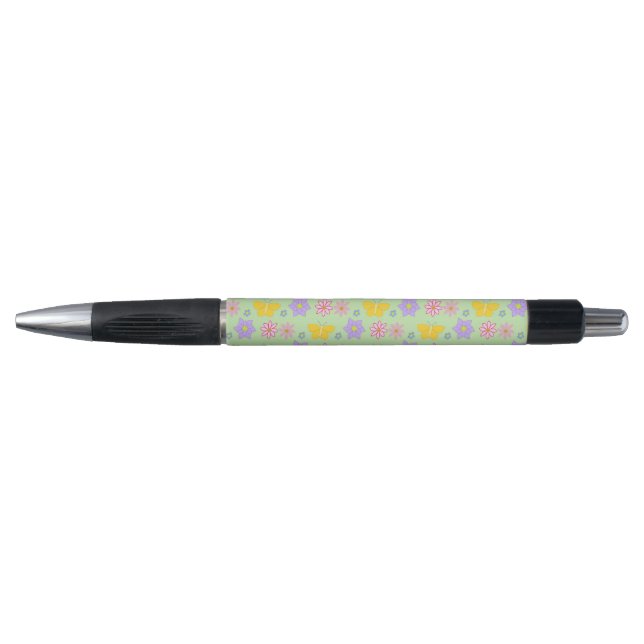 Stylo Fleurs et papillons de la Fête des mères (Devant)