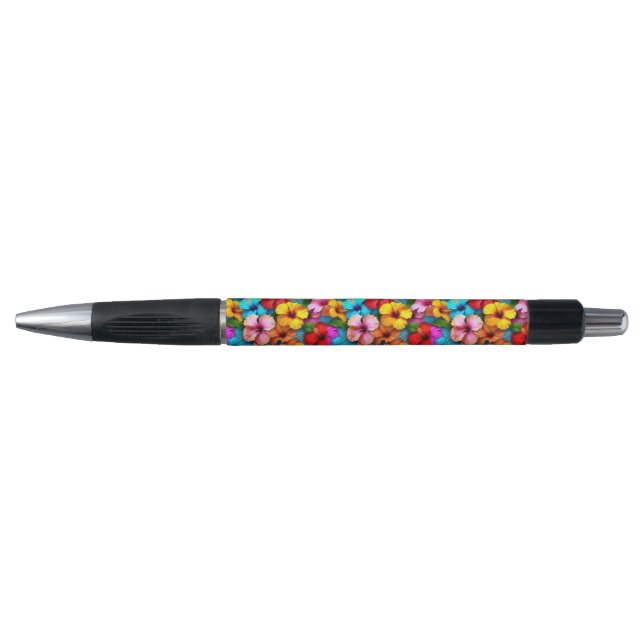 Stylo Fleurs multicolores florales Motif-36355 (Devant)