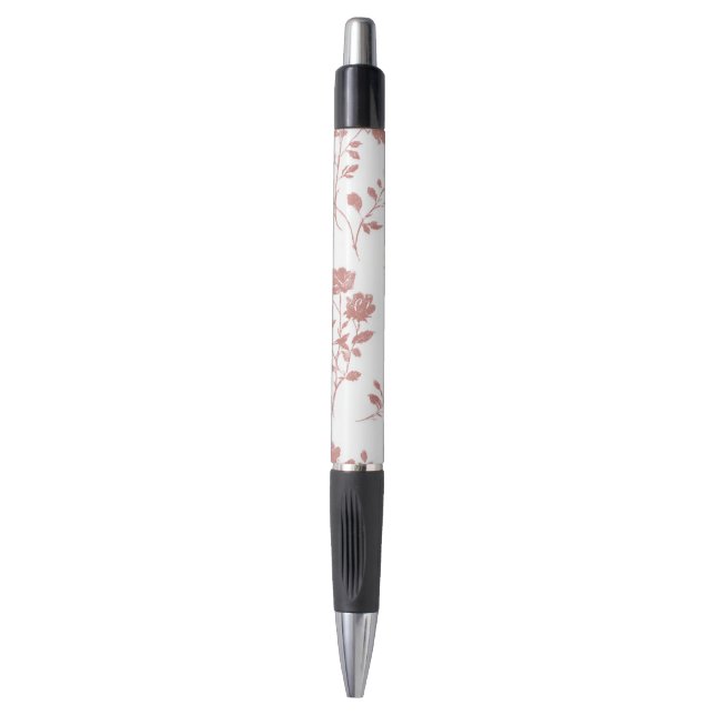 Stylo Fleurs Rose Pâle (Devant (Vertical))