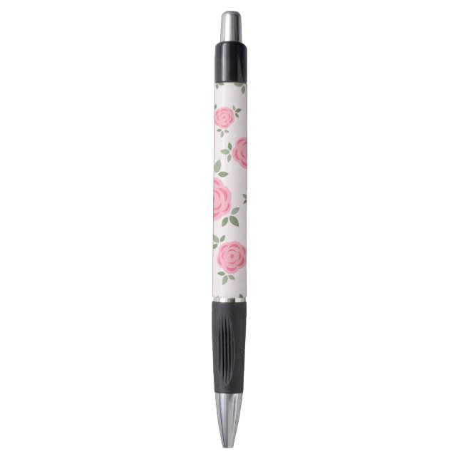Stylo Fleurs roses (Devant (Vertical))