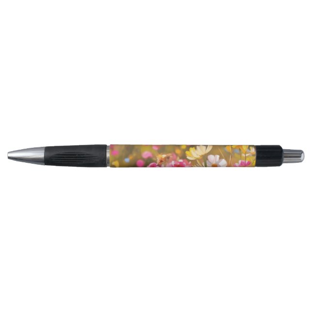 Stylo Fleurs sauvages roses Lavande jaune 2025 (Devant)