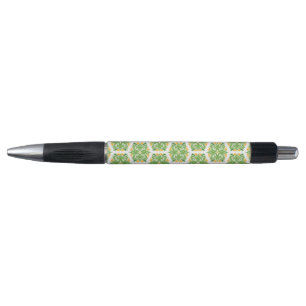 Stylo Fleurs Vertes, Motif De Fleurs, Modèle Floral