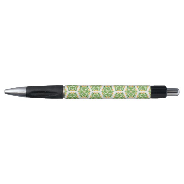 Stylo Fleurs Vertes, Motif De Fleurs, Modèle Floral (Devant)