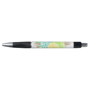 Stylo Flore d'aquarelle peinte à la main personnalisée