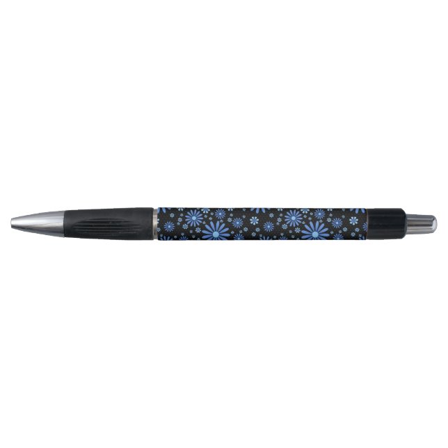 Stylo Flore rétroélectrique bleu et noir (Devant)