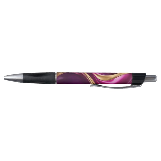 Stylo Flux Abstrait - Fuchsia violet et or (Bas)