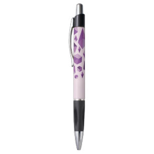 Stylo Formes géométriques pourpres de bijou