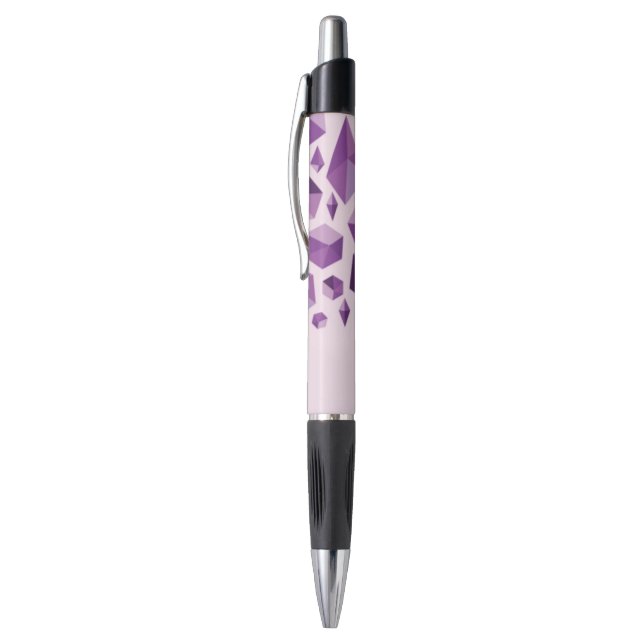 Stylo Formes géométriques pourpres de bijou (Haut (Vertical))