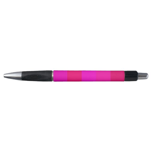Stylo Fuchsia Moderne, Rouge Framboise, Rayures Rose Fon (Devant)