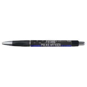 Stylo Futur policier Ligne Bleue Mince Distorsion Fl