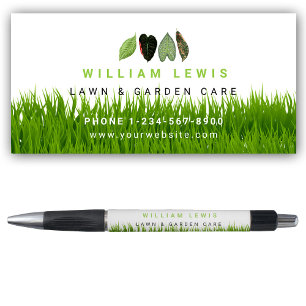 Stylo Garden Lawn Care Landscaping Feuille Business Logo