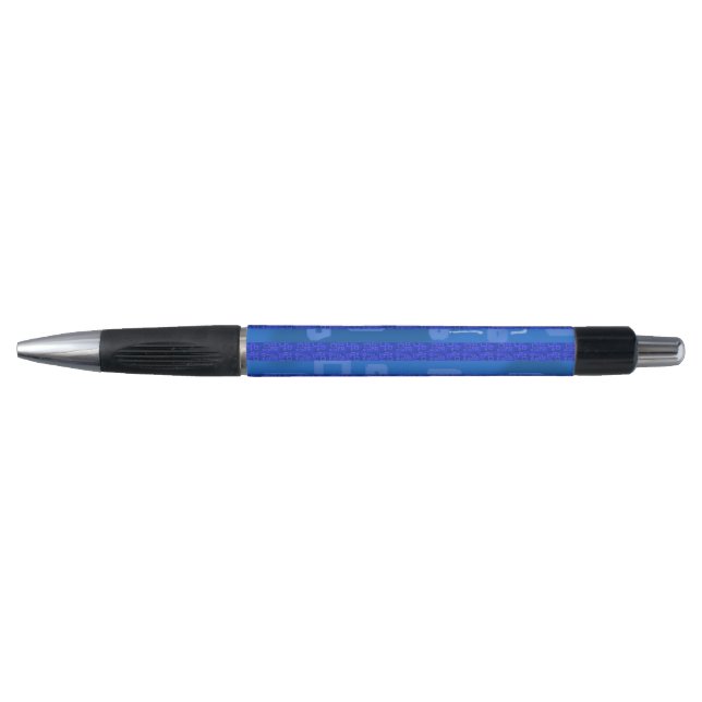 Stylo Géométrique Bleu (Devant)