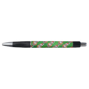 Stylo Ginger Chat Noël Sur Vert