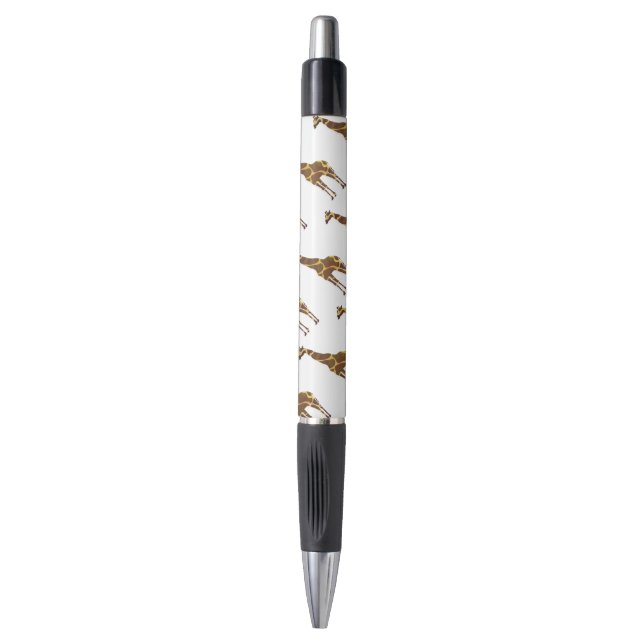 Stylo Giraffe Brown et jaune Silhouette (Devant (Vertical))