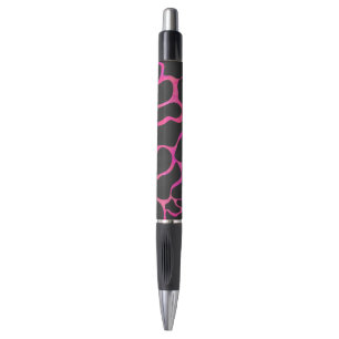 Stylo Giraffe rose chaude et noire