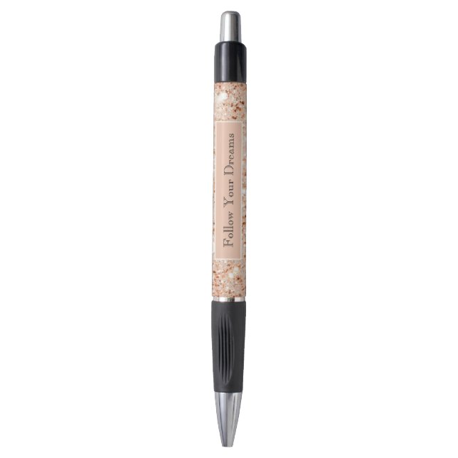 Stylo Girly Peach Glitter Dreams (Devant (Vertical))