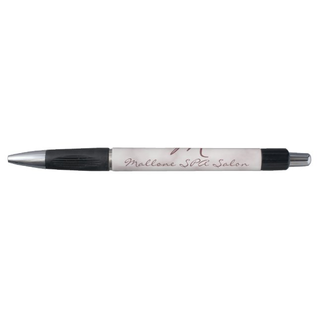 Stylo Glamour Élégant Purple Glittery Monogramme Salon (Devant)