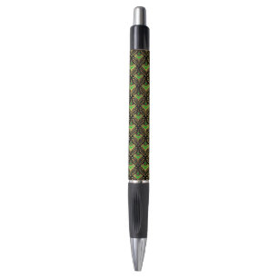 Stylo Gold et Green sur le Motif Art déco noir