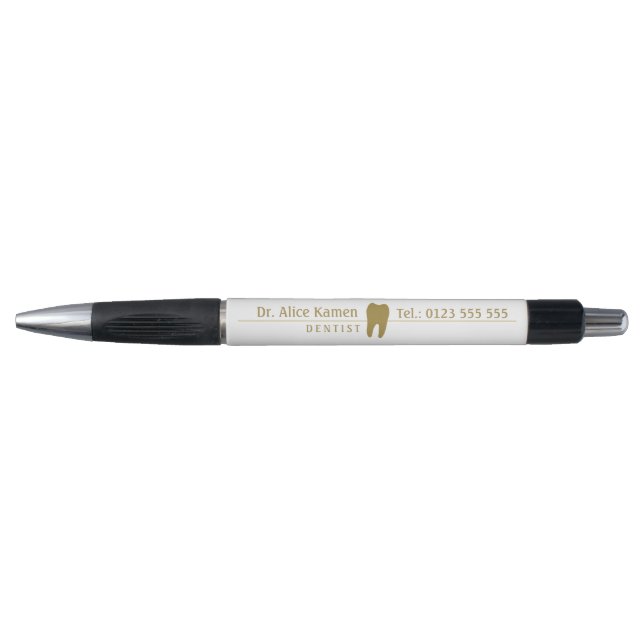 Stylo Golden Dentist | Dent souriante (Devant)