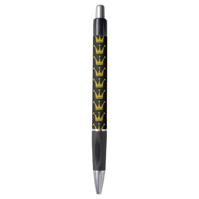 Stylo Golden Royal Crowns Border + votre backgr. & idées (Devant (Vertical))