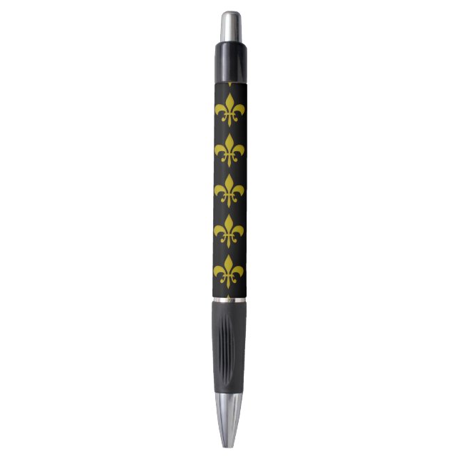 Stylo Golden Royal Lily Border + votre backgr. & idées (Devant (Vertical))