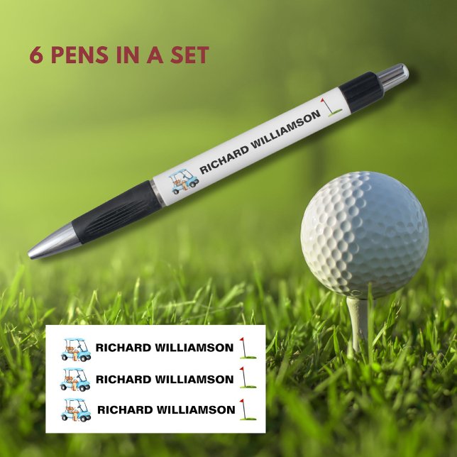 Stylo Golf Guy Panier Drapeau Personnalisé Nom (Créateur téléchargé)