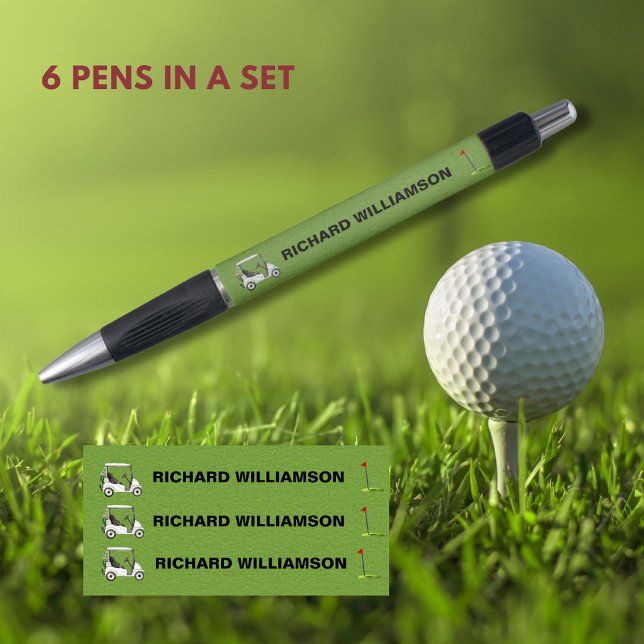 Stylo Golf Guy Panier Drapeau Personnalisé Nom (Créateur téléchargé)