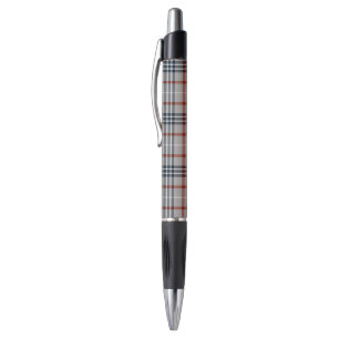 Stylo gris/rouge/noir de coutume de plaid