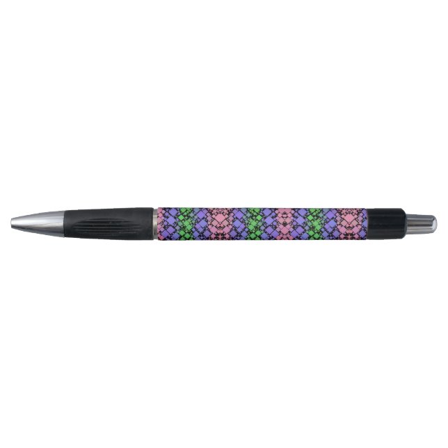 Stylo Groovy Boho Rétro Mod Géométrique Fierté Trigender (Devant)