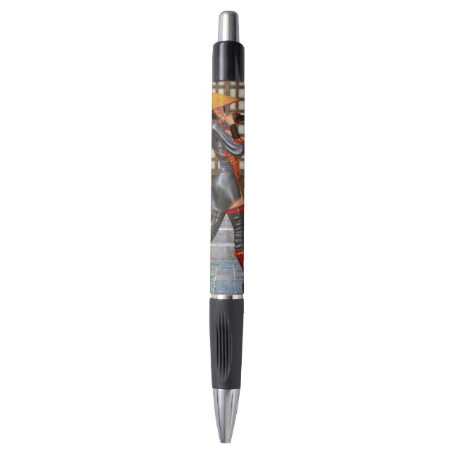 Stylo Guerrière asiatique Fantasy Illustration de Samour (Devant (Vertical))