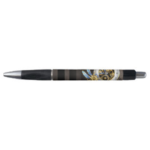 Stylo Horloge à vapeur avec libellule mécanique