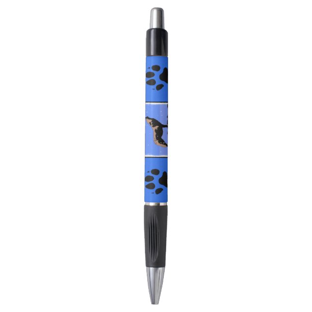 Stylo Howling Wolf en hiver - Art faunique original (Devant (Vertical))