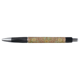Stylo Impression botanique victorienne de rose et feuill