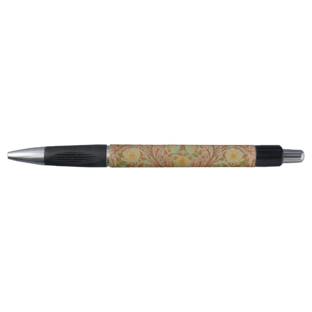 Stylo Impression botanique victorienne de rose et feuill (Devant)