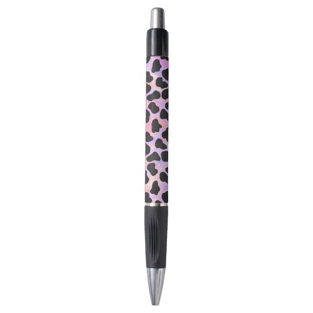 Stylo Impression noire et rose dalmate (Devant (Vertical))