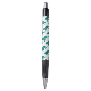 Stylo Impression Tigre Noir et Sarcelle