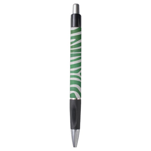Stylo Impression verte et blanche Zebra (Devant (Vertical))